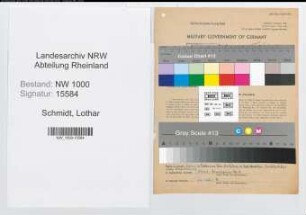 Entnazifizierung Lothar Schmidt, geb. 05.07.1902 (Kaufm.Angest.)