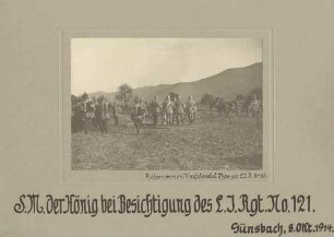 König Wilhelm II. von Württemberg, Besichtigung des Landwehr-Infanterie-Regiments Nr. 121 in Günzbach