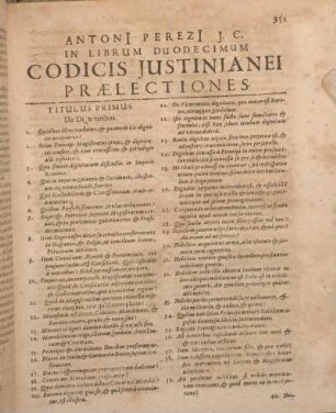 ... In Librvm Duodecimum Codicis Justinianei Praelectiones.