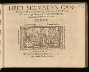 Liber secundus cantionum sacrarum ... quinque et sex vocum. Tenor