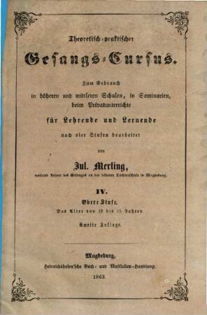 Theoretisch-praktischer Gesangs-Cursus, 4