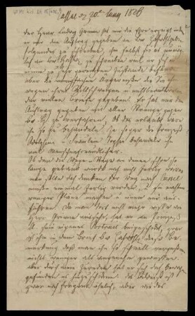 Brief von Ludwig Emil Grimm an Therese von Wolff-Metternich