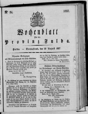 Nr. 34, Ausgabe vom 26. August 1837