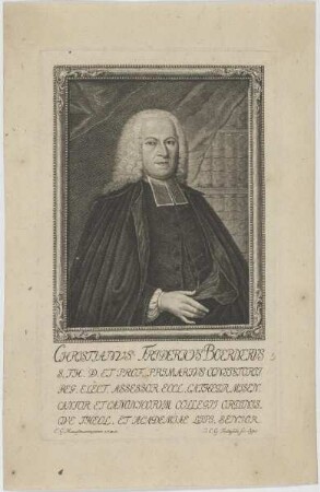 Bildnis des Christianvs Fridericvs Boernervs