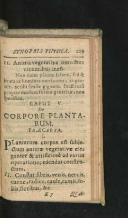 Caput V. De Corpore Plantarum.