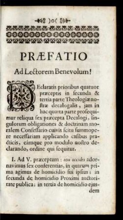 Praefatio Ad Lectorum Benevolum!