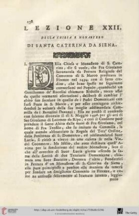 Lezione XXII.