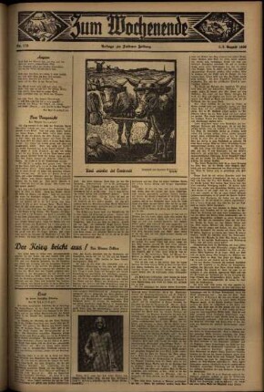Zweite Ausgabe vom Samstag, den 01. August 1936.
