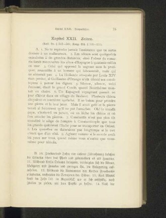 Kapitel XXII. Zeiten.