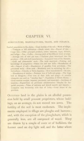 Chapter VI. Agriculture, manufactures, trade, and finance
