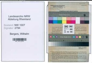 Entnazifizierung Wilhelm Bergers , geb. 30.10.1902 ()