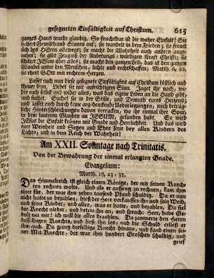 615-626, Am XXII. Sonntage nach Trinitatis