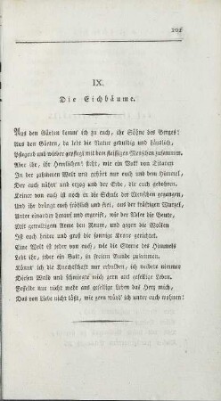 IX. Die Eichbäume.