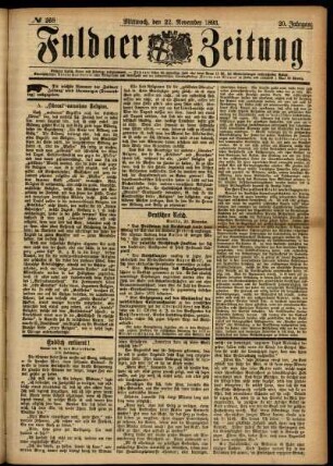 Ausgabe vom Mittwoch, den 22. November 1893.