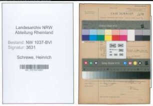 Entnazifizierung Heinrich Schrewe , geb. 05.11.1907 (Postschaffner)