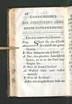 CATECHISMUS DER CHRISTLICHEN LEHRE: