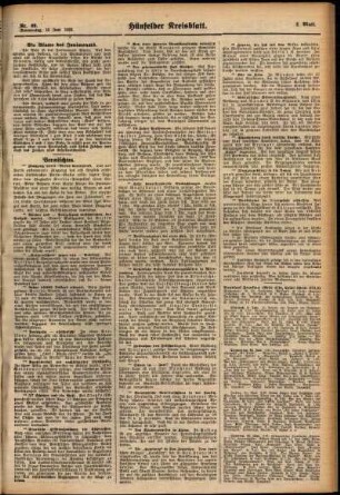 Zweite Ausgabe vom Donnerstag, den 10. Juni 1926.
