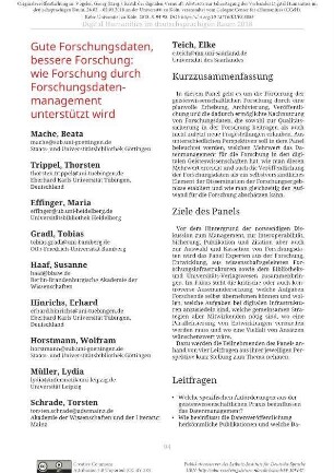 Gute Forschungsdaten, bessere Forschung: wie Forschung durch Forschungsdatenmanagement unterstützt wird