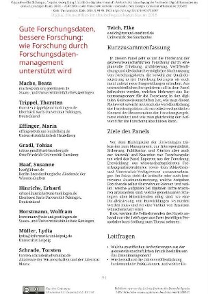 Gute Forschungsdaten, bessere Forschung: wie Forschung durch Forschungsdatenmanagement unterstützt wird