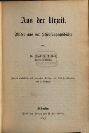 Aus der Urzeit : Bilder aus der Schöpfungsgeschichte