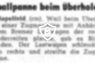 Knallpanne beim Überholen