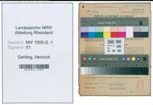 Entnazifizierung Heinrich Gehling , geb. 19.02.1906 (Viehkaufmann)