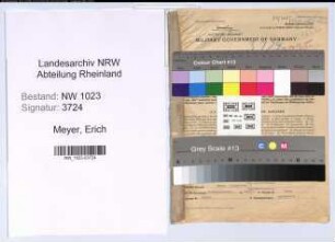 Entnazifizierung Erich Meyer , geb. 22.09.1912 (Kreissekretaer)