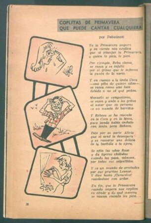 Coplitas de primavera que puede cantar cualquiera