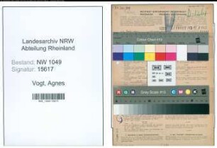 Entnazifizierung Agnes Vogt , geb. 25.07.1901 (Lehrerin)