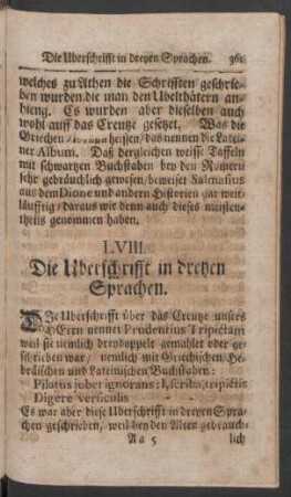 LVIII. Die Uberschrifft in dreyen Sprachen