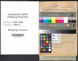 Entnazifizierung Heinrich Kleinjung , geb. 11.06.1893 (Betriebsfuehrer)
