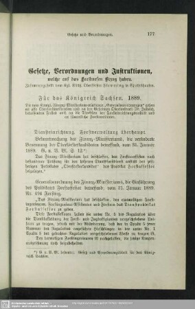 Für das Königreich Sachsen. 1889
