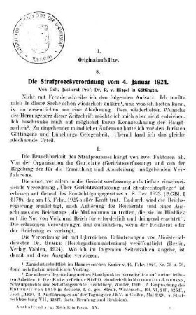 129-138, Die Strafprozeßverordnung vom 4. Januar 1924