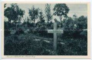 Massengräber auf dem Soldatenfriedhof bei Waplitz aus der Schlacht von Tannenberg