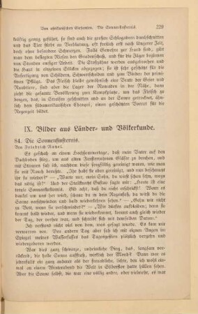 IX. Bilder aus Länder- und Völkerkunde