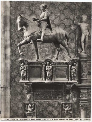 S. Maria Gloriosa dei Frari, Venedig Grabmal für Paolo Savelli: Ansicht des Reitermonuments