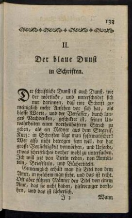 II. Der blaue Dunst in Schriften.