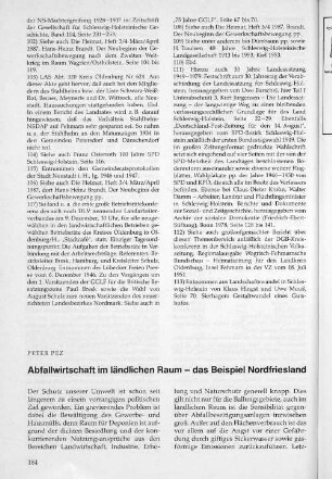 Abfallwirtschaft im ländlichen Raum - das Beispiel Nordfriesland