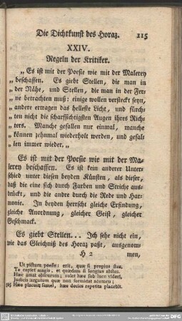 XXIV. Regeln der Kritiker