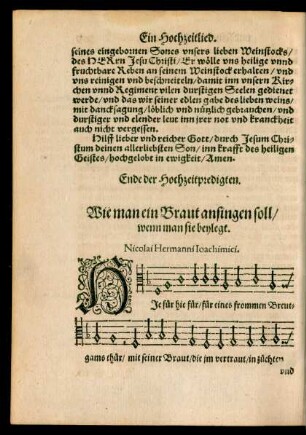 Wie man ein Braut ansingen soll/ wenn man sie beylegt.