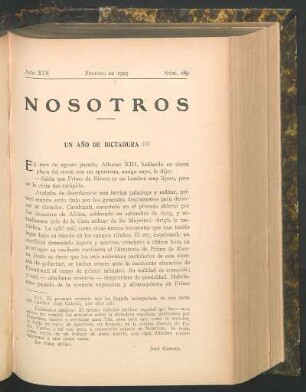 Un año de dictadura