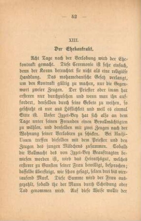 XIII. Der Ehekontrakt