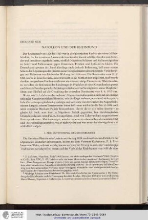 Eberhard Weis: Napoleon und der Rheinbund