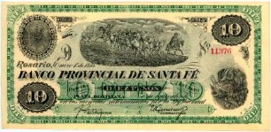 Geldschein, 10 Pesos, 1.1.1875