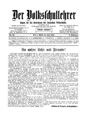 An unsere Leser und Freunde !