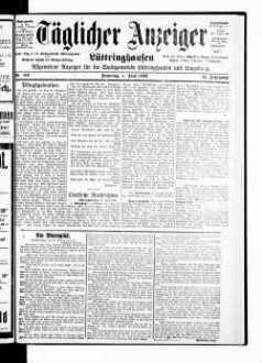 Täglicher Anzeiger : amtliches Organ für die Stadt Lüttringhausen