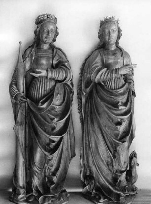 Die Heiligen Barbara und Margareta