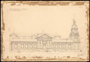 Großherzogliches Museum, Darmstadt Ausführungsprojekt ab 1896: Perspektivische Ansicht