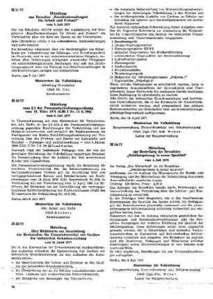 Mitteilung zur Broschur "Rundfunksendungen für Schule und Freizeit" : 21/77 vom 7. Juli 1977 ; [Mitteilungen]
