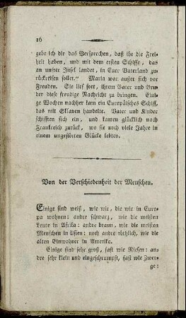 Von der Verschiedenheit der Menschen.